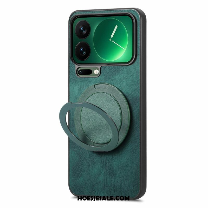 Hoesje Xiaomi 17 Pro Max Draaibare Standaard Met Retro Lederlook