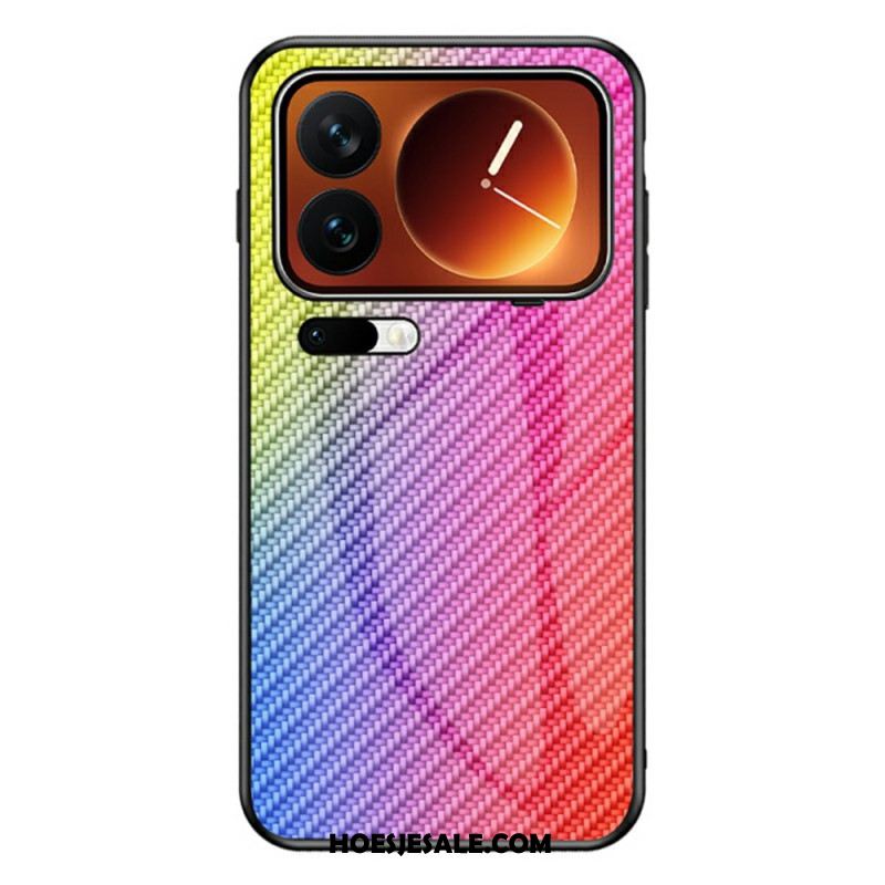 Hoesje Xiaomi 17 Pro Max Gehard Glas Met Koolstofvezel