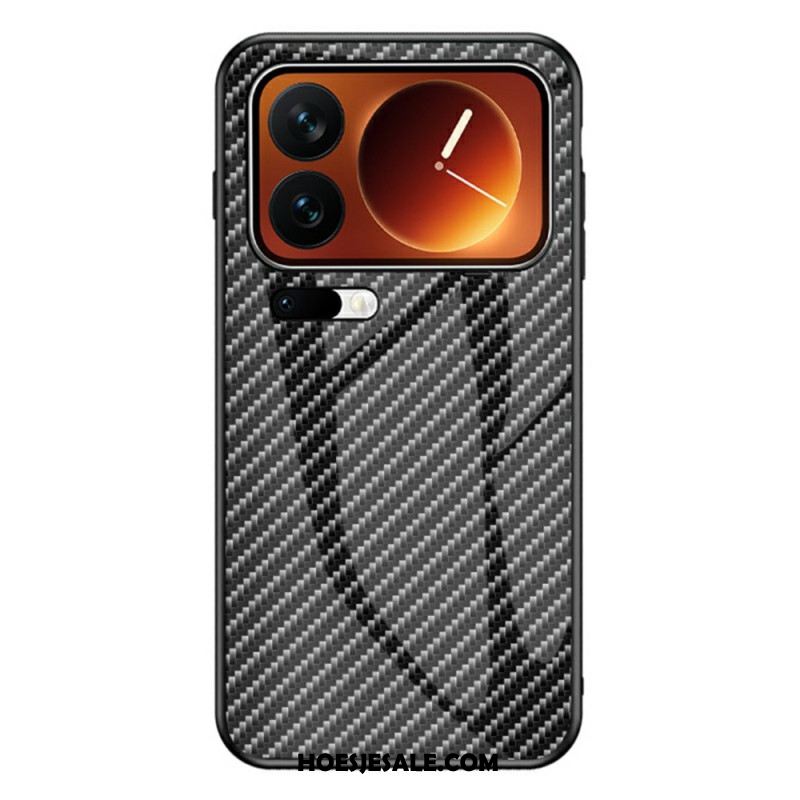 Hoesje Xiaomi 17 Pro Max Gehard Glas Met Koolstofvezel