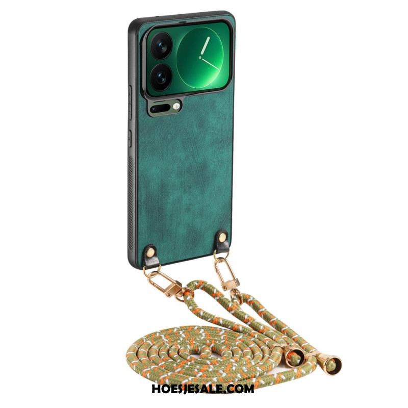 Hoesje Xiaomi 17 Pro Max Lederlook Bescherming Hoesje