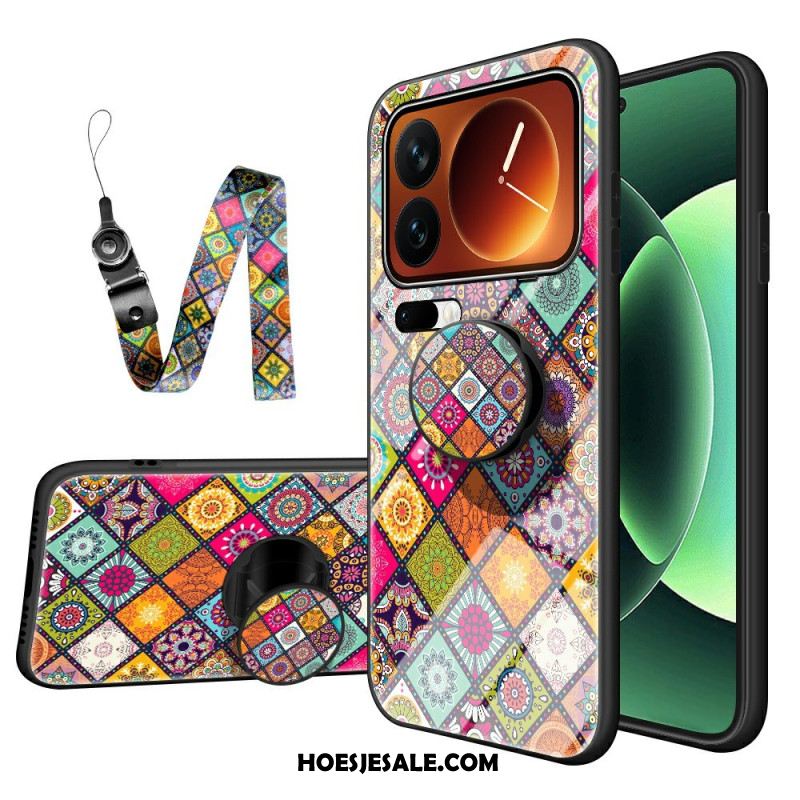 Hoesje Xiaomi 17 Pro Max Patchwork Standaard En Riem