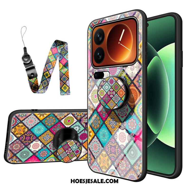 Hoesje Xiaomi 17 Pro Max Patchwork Standaard En Riem