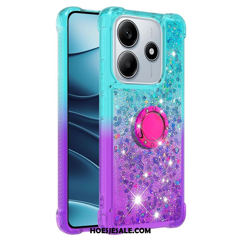 Hoesje Xiaomi Redmi Note 14 5g Glitter Met Verloop En Houder Bescherming Hoesje