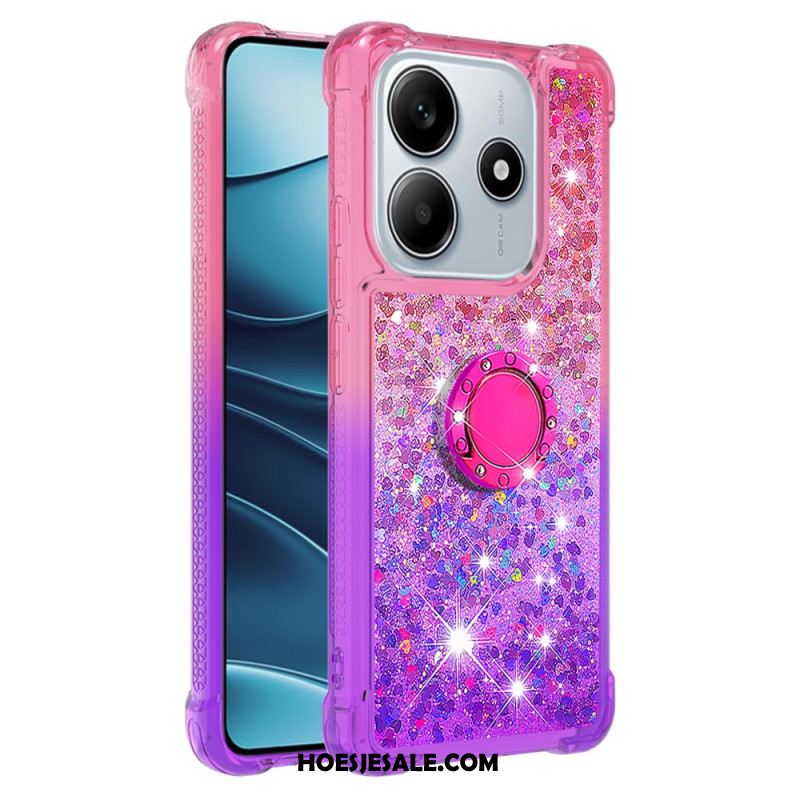 Hoesje Xiaomi Redmi Note 14 5g Glitter Met Verloop En Houder Bescherming Hoesje