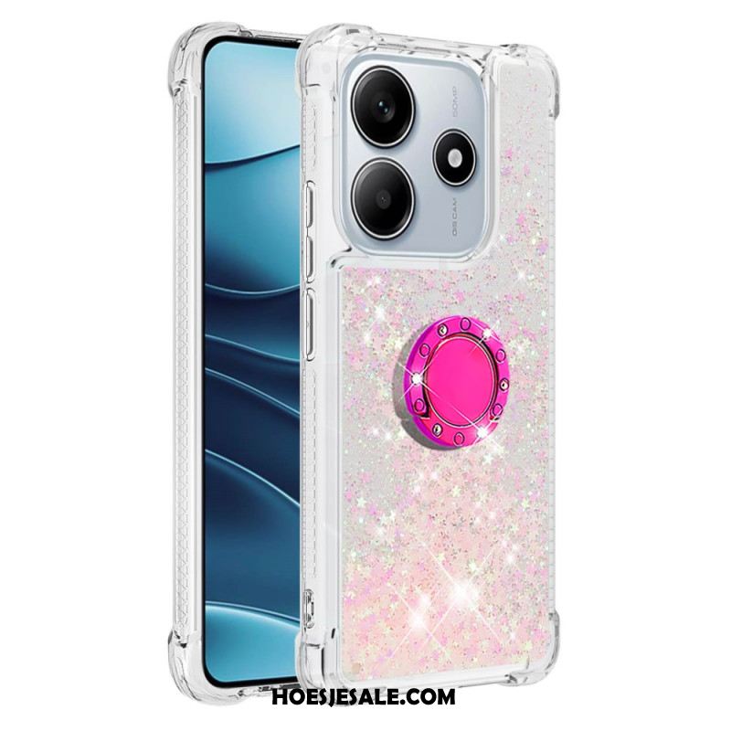 Hoesje Xiaomi Redmi Note 14 5g Ringhouder Met Glitter Bescherming Hoesje