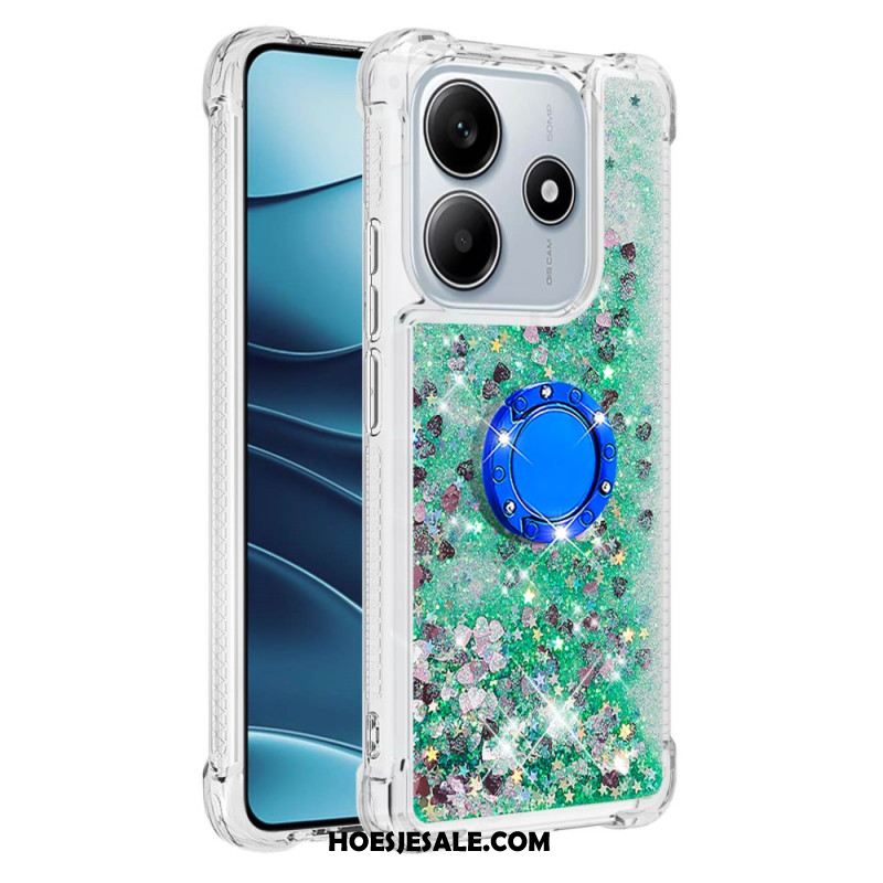 Hoesje Xiaomi Redmi Note 14 5g Ringhouder Met Glitter Bescherming Hoesje