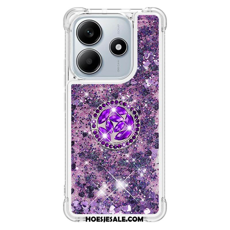 Hoesje Xiaomi Redmi Note 14 5g Ringhouder Met Glitter Bescherming Hoesje