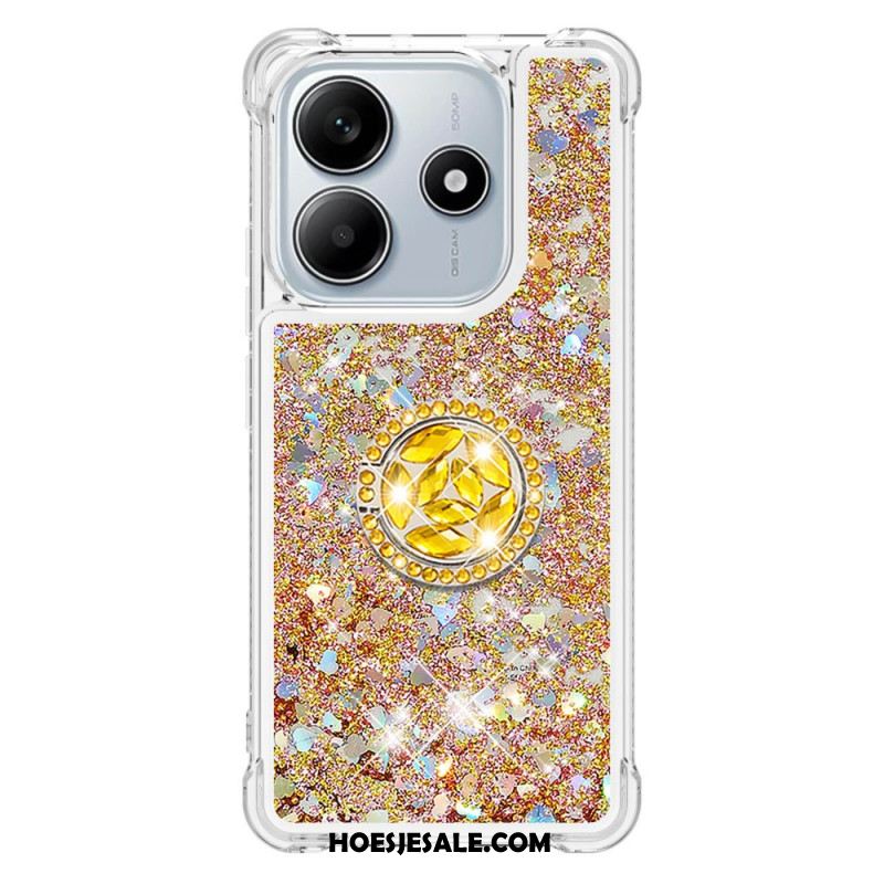 Hoesje Xiaomi Redmi Note 14 5g Ringhouder Met Glitter Bescherming Hoesje