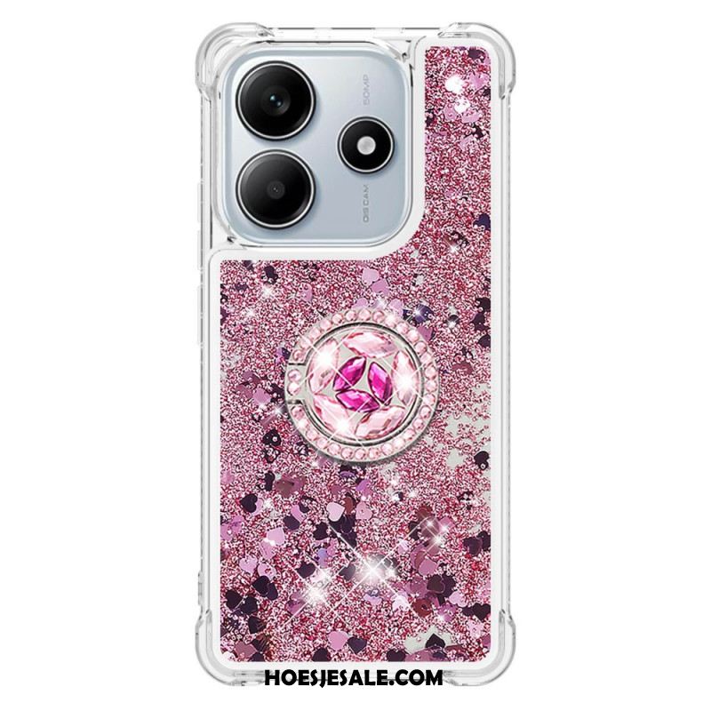 Hoesje Xiaomi Redmi Note 14 5g Ringhouder Met Glitter Bescherming Hoesje