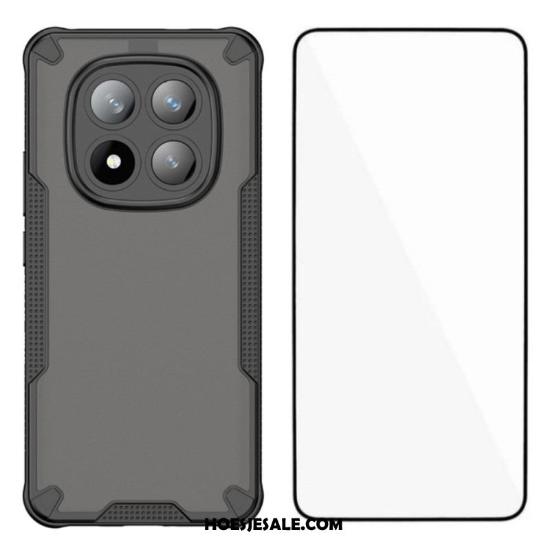 Hoesje Xiaomi Redmi Note 14 Pro Plus 5g Semi-transparante Siliconen Met Gehard Glazen Schermbeschermer