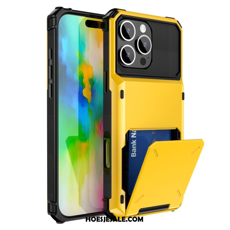 Hoesje iPhone 16 Pro Kaarthouder Met Metaaleffect