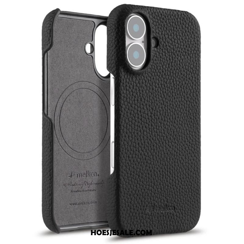 Hoesje iPhone 17 Compatibel Met Magsafe Leer En Microvezel