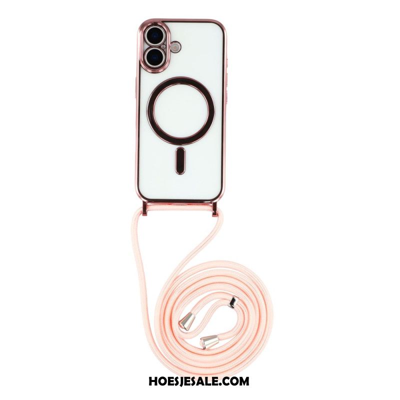 Hoesje iPhone 17 Magsafe-compatibel Transparant Hoesje Met Koord