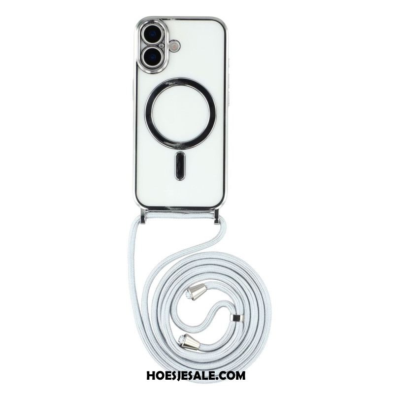 Hoesje iPhone 17 Magsafe-compatibel Transparant Hoesje Met Koord