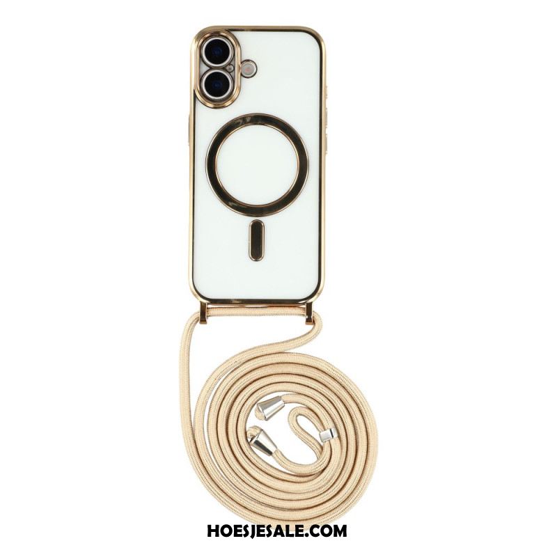 Hoesje iPhone 17 Magsafe-compatibel Transparant Hoesje Met Koord