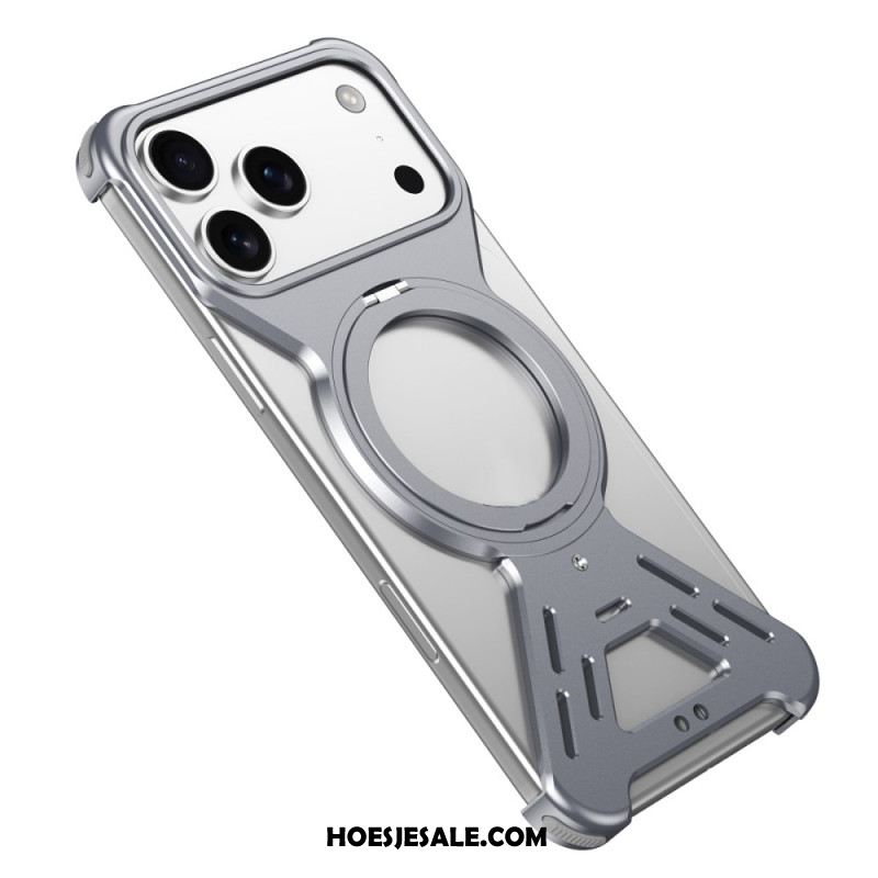 Hoesje iPhone 17 Pro Magsafe Bumper Met Draaibare Standaard Bescherming Hoesje