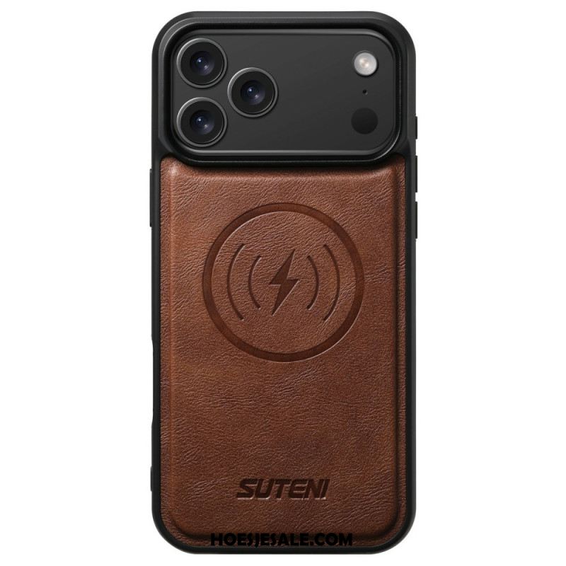 Hoesje iPhone 17 Pro Magsafe-compatibel Vintage Lederlook