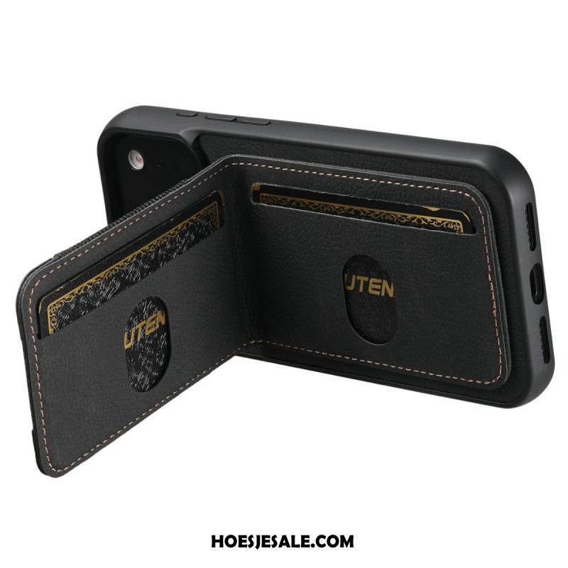 Hoesje iPhone 17 Pro Max Kaarthouder En Standaard In Retrostijl Bescherming Hoesje