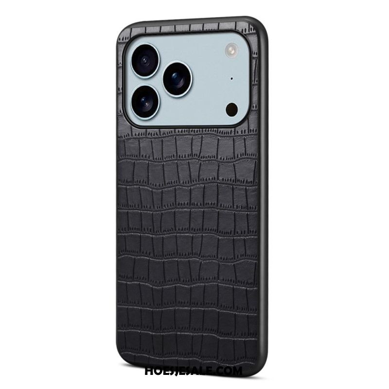 Hoesje iPhone 17 Pro Max Krokodillenstijl Bescherming Hoesje