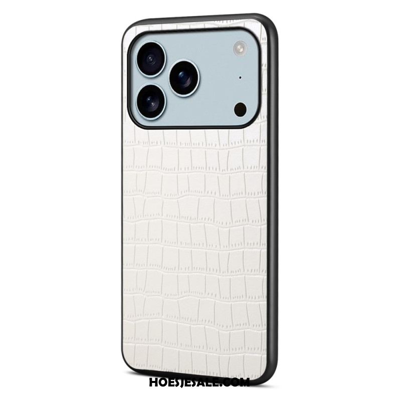 Hoesje iPhone 17 Pro Max Krokodillenstijl Bescherming Hoesje