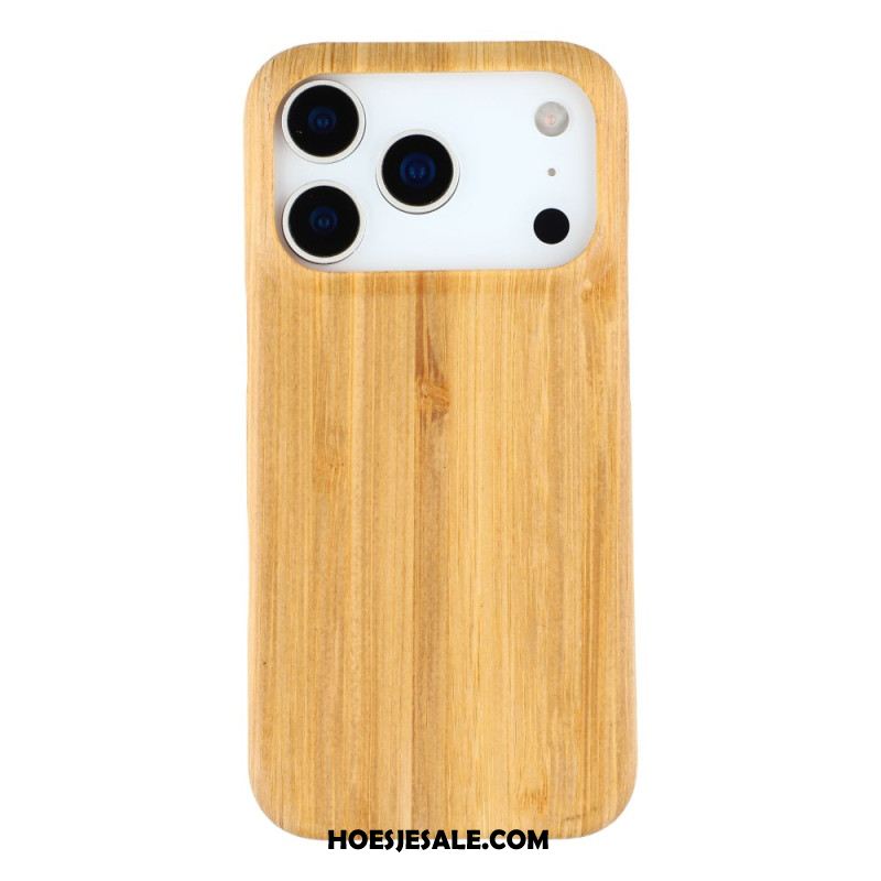 Hoesje iPhone 17 Pro Natuurlijk Hout Bescherming Hoesje