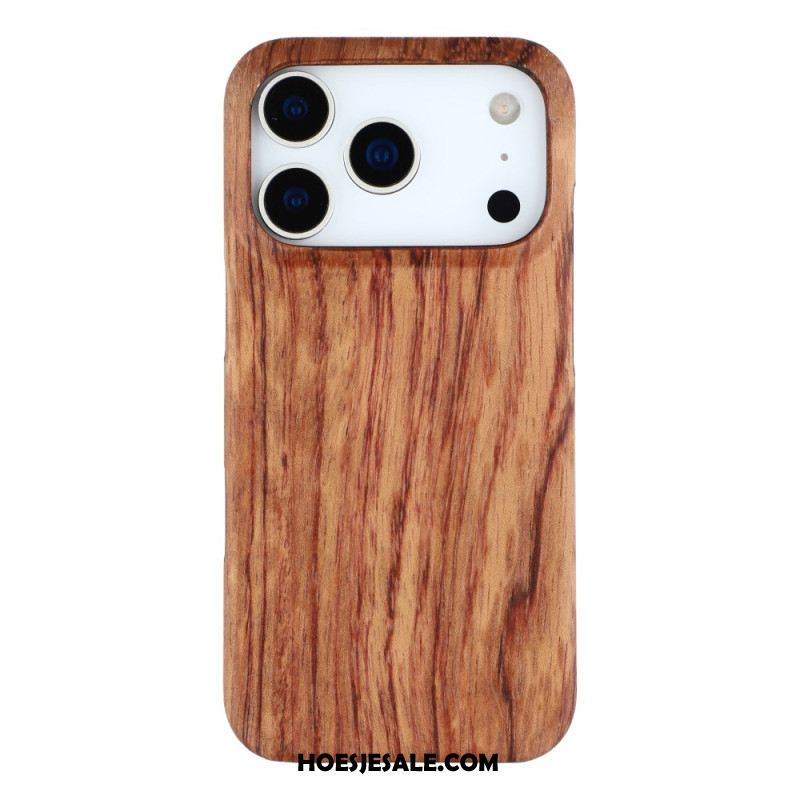 Hoesje iPhone 17 Pro Natuurlijk Hout Bescherming Hoesje