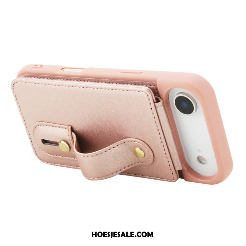 Hoesje iPhone Air Kaarthouder En Schouderband Bescherming Hoesje