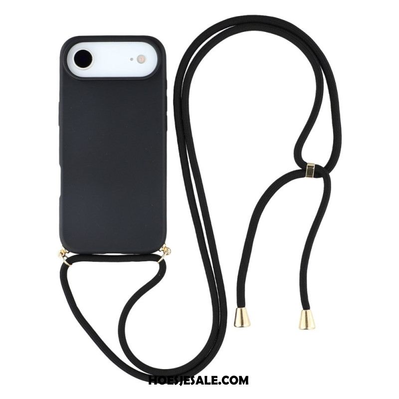 Hoesje iPhone Air Met Siliconenkoord En Tarwevezel