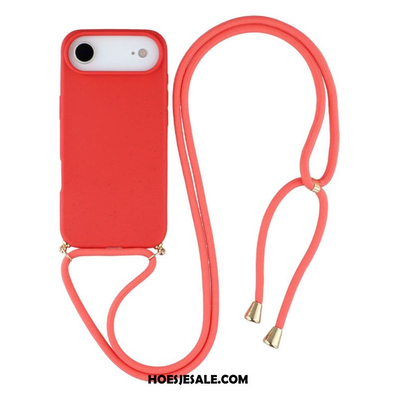 Hoesje iPhone Air Met Siliconenkoord En Tarwevezel