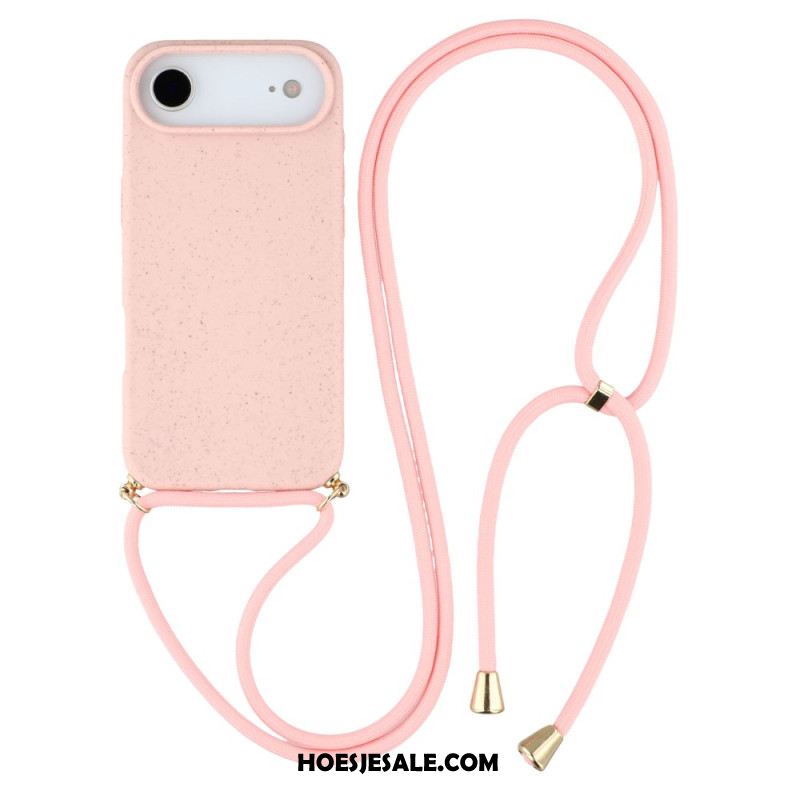 Hoesje iPhone Air Met Siliconenkoord En Tarwevezel