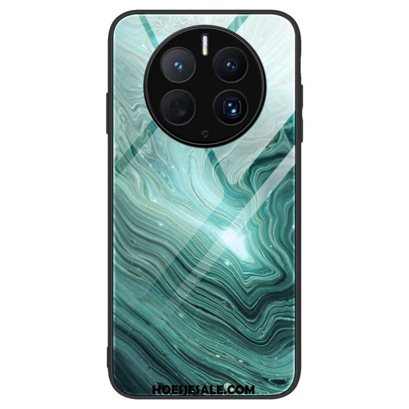 Hoesje voor Huawei Mate 50 Pro Stijlvol Marmer Gehard Glas