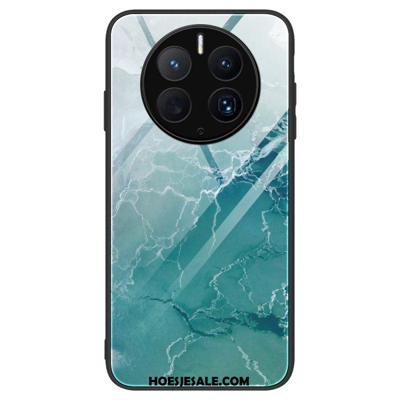 Hoesje voor Huawei Mate 50 Pro Stijlvol Marmer Gehard Glas