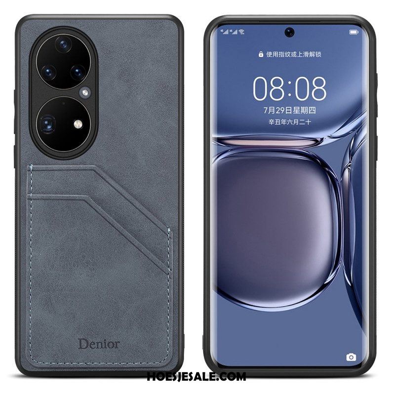 Hoesje voor Huawei P50 Pro Denior Kaarthouder Met Dubbel Slot