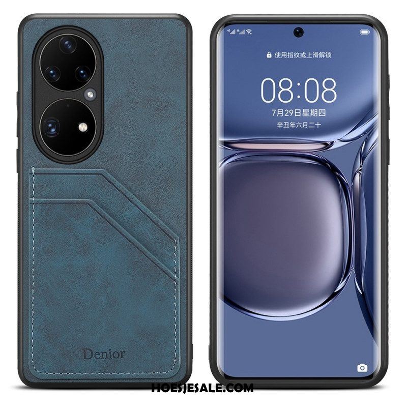 Hoesje voor Huawei P50 Pro Denior Kaarthouder Met Dubbel Slot