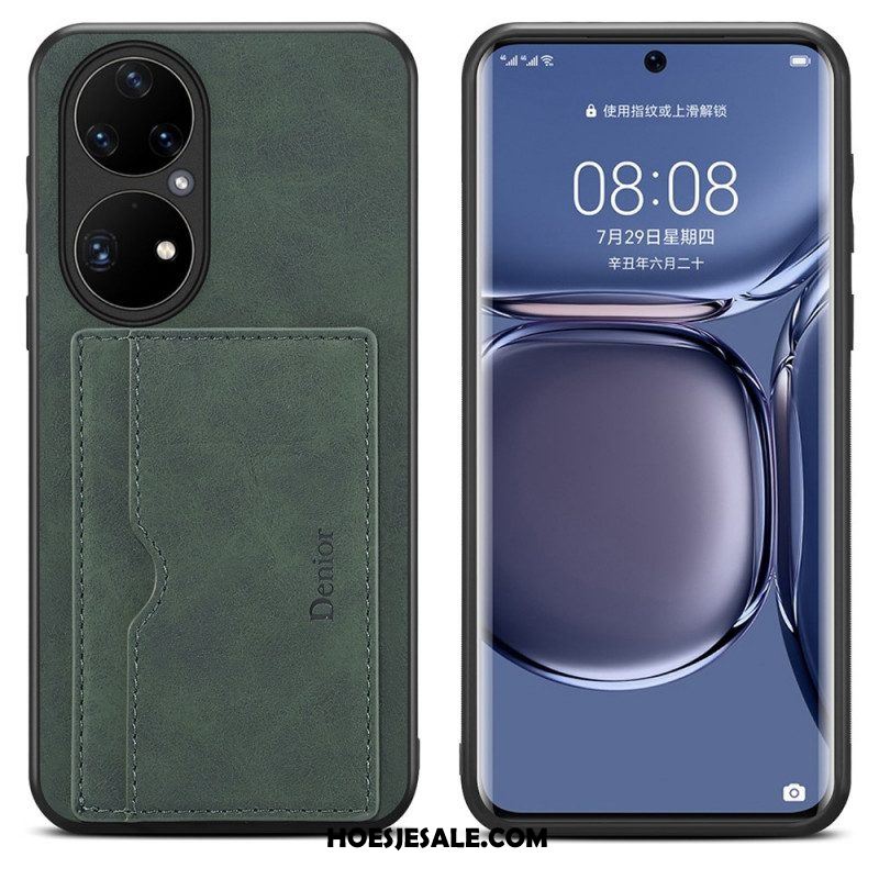 Hoesje voor Huawei P50 Pro Denior-kaarthouder