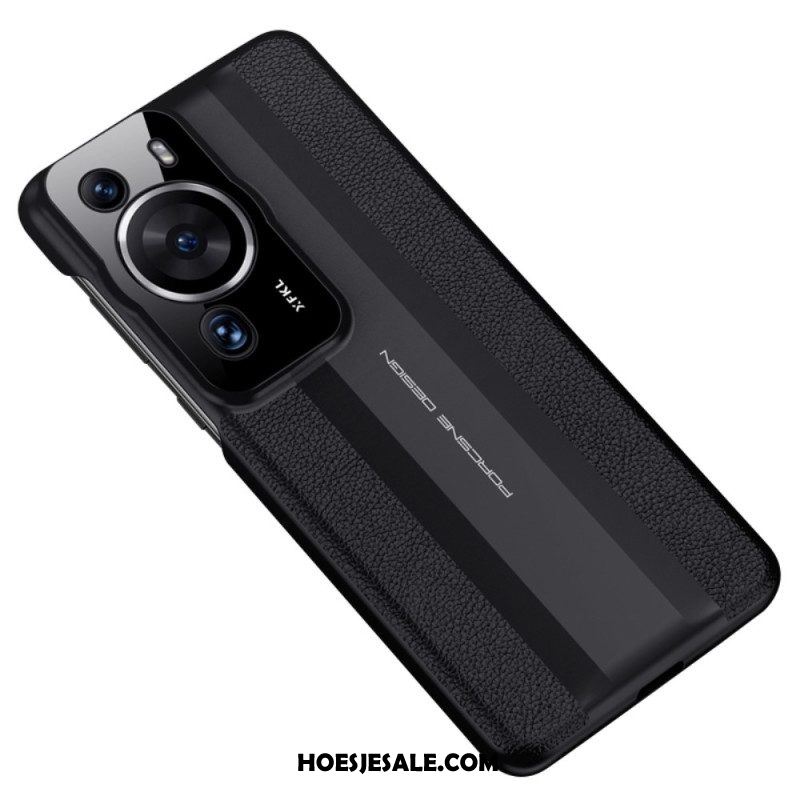 Hoesje voor Huawei P60 Pro Echt Leer