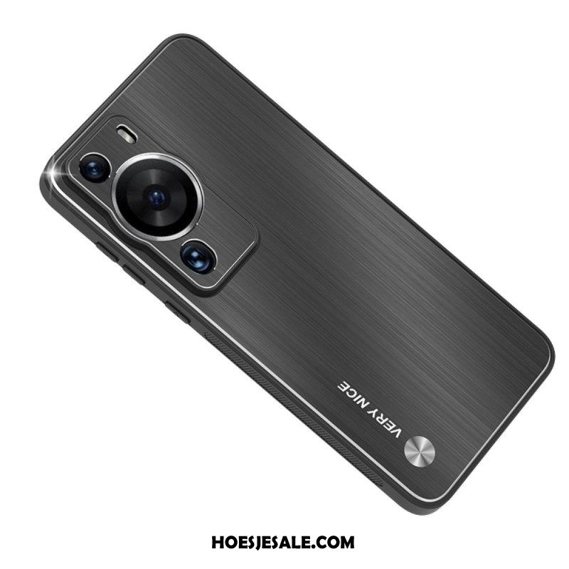 Hoesje voor Huawei P60 Pro Geborsteld Aluminium