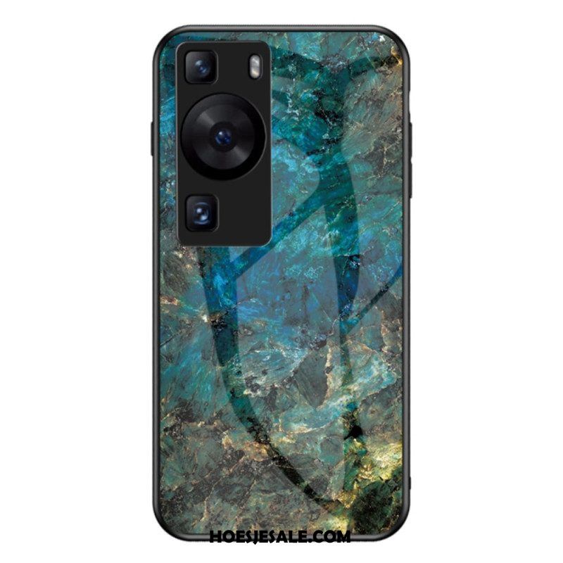 Hoesje voor Huawei P60 Pro Marmer Gehard Glas