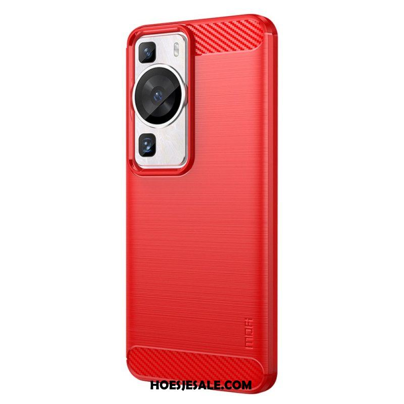 Hoesje voor Huawei P60 Pro Mofi Geborstelde Koolstofvezel