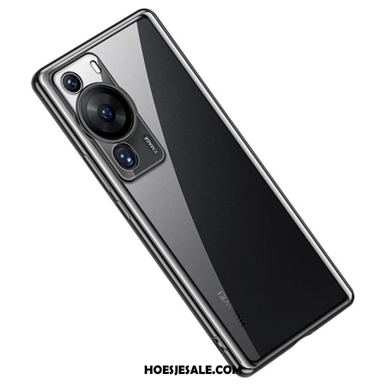 Hoesje voor Huawei P60 Pro Transparante Metalen Stijlranden Sulada