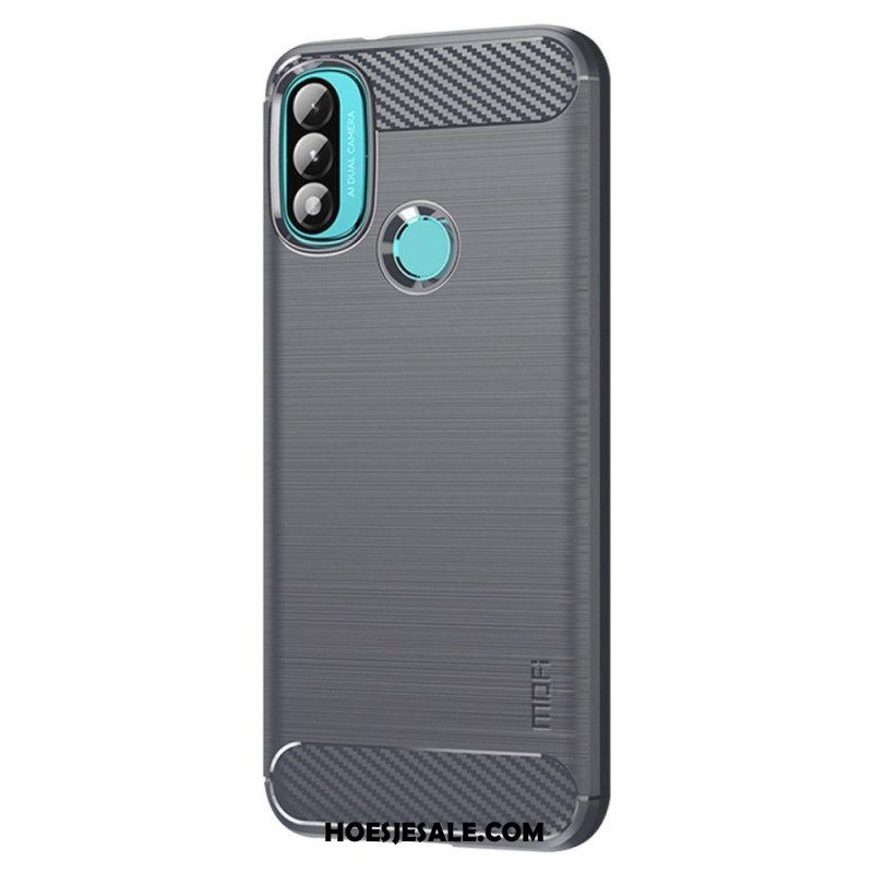 Hoesje voor Moto E40 / E30 / E20 Mofi Geborsteld Koolstofvezel