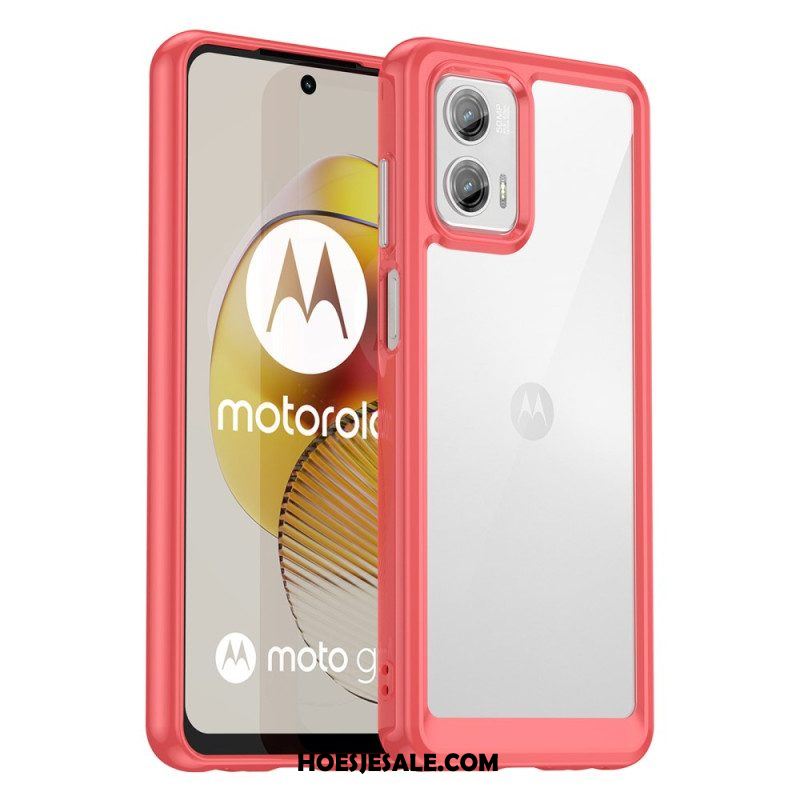 Hoesje voor Moto G73 5G Transparante Hybride