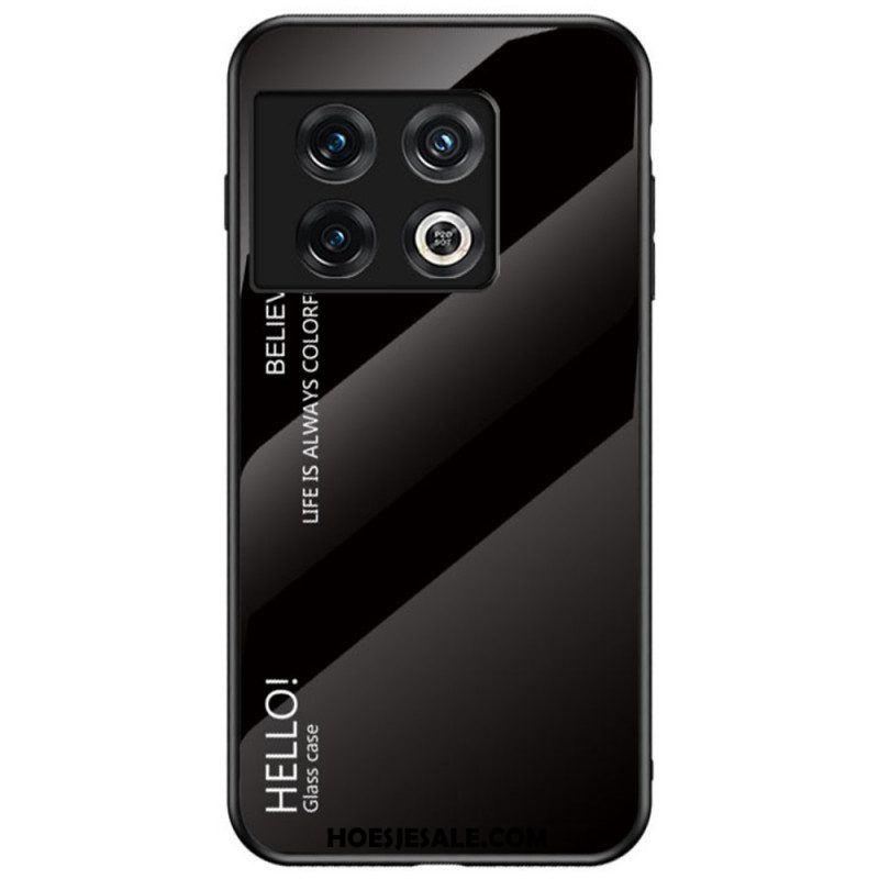 Hoesje voor OnePlus 10 Pro 5G Gehard Glas Hallo