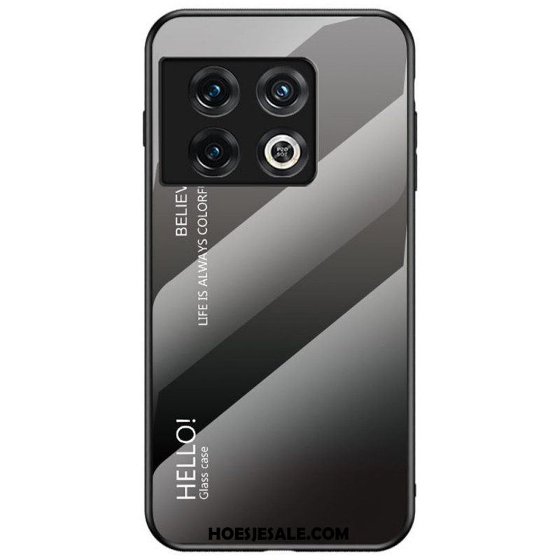 Hoesje voor OnePlus 10 Pro 5G Gehard Glas Hallo