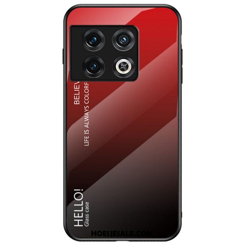 Hoesje voor OnePlus 10 Pro 5G Gehard Glas Hallo