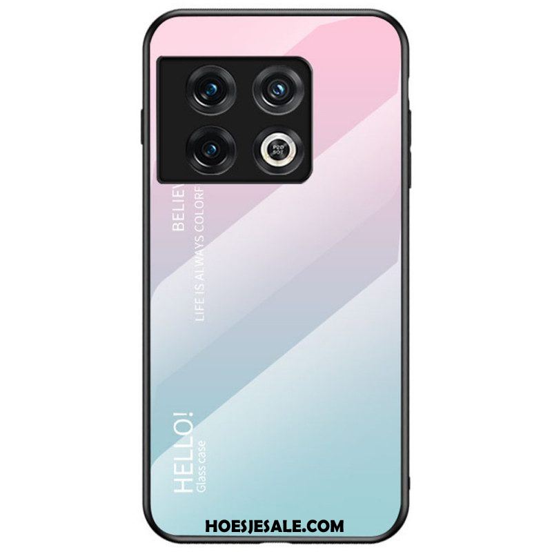 Hoesje voor OnePlus 10 Pro 5G Gehard Glas Hallo