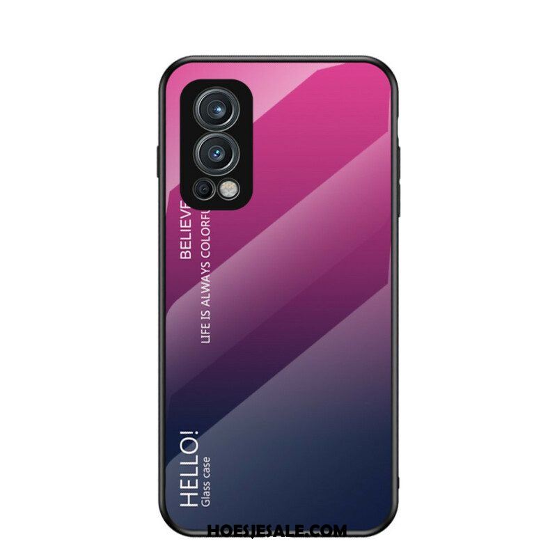 Hoesje voor OnePlus Nord 2 5G Gehard Glas Hallo