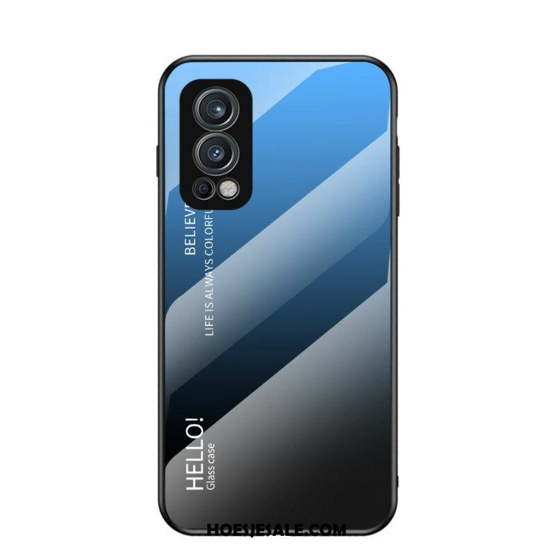 Hoesje voor OnePlus Nord 2 5G Gehard Glas Hallo