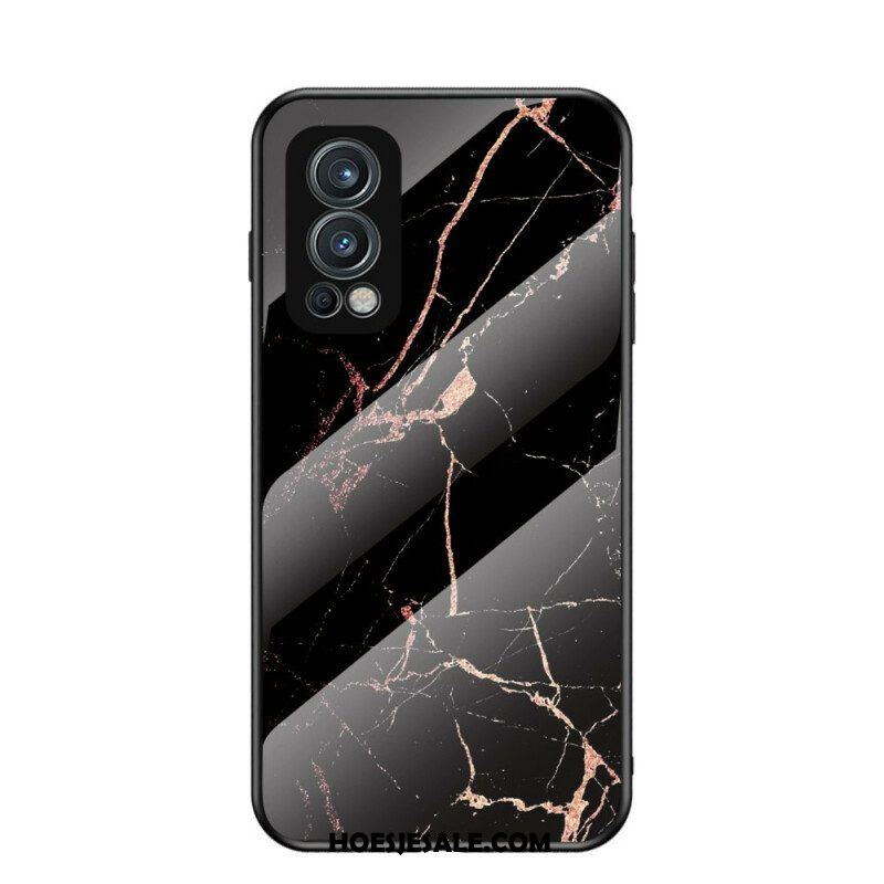 Hoesje voor OnePlus Nord 2 5G Marmeren Kleuren Gehard Glas