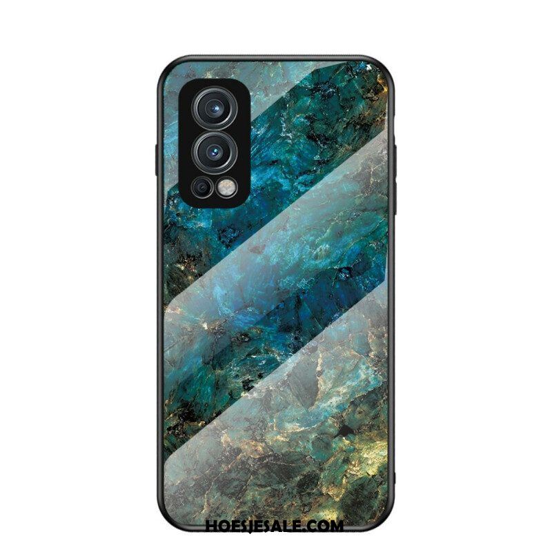 Hoesje voor OnePlus Nord 2 5G Marmeren Kleuren Gehard Glas